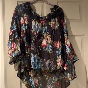 Black Floral Blouse